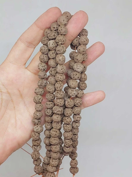 Kahverengi Mat Seramik Boncuk Dizi 8-9mm/29cm (54162) ürün görseli