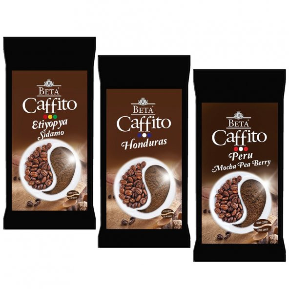 Beta Cafito Filtre Kahve Paketi (Etiyopya Sidamo+Peru Hb Mcm+Honduras)