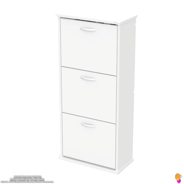 Modilayn VARBİ Asma Kapı Önü 52 x115x26 cm’ lik 3 Düşer Kapak 6 Göz Bölmeli Ayakkabılık - 7