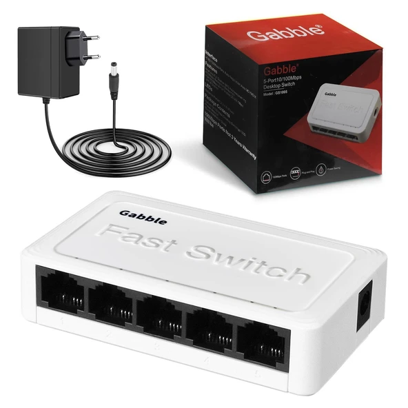 GABBLE GAB-SWC05 Ethernet Switch Hub 5 Port 10/100 Mbps