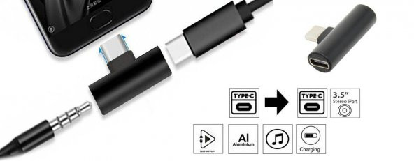 Sunline 192423 Type-C Kulaklık & Şarj Dönüştürücü - 3