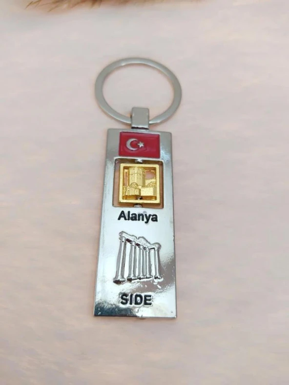 Metal Anahtarlık Alanya Side Yazılı Atalya Görünümlü - Resim 2