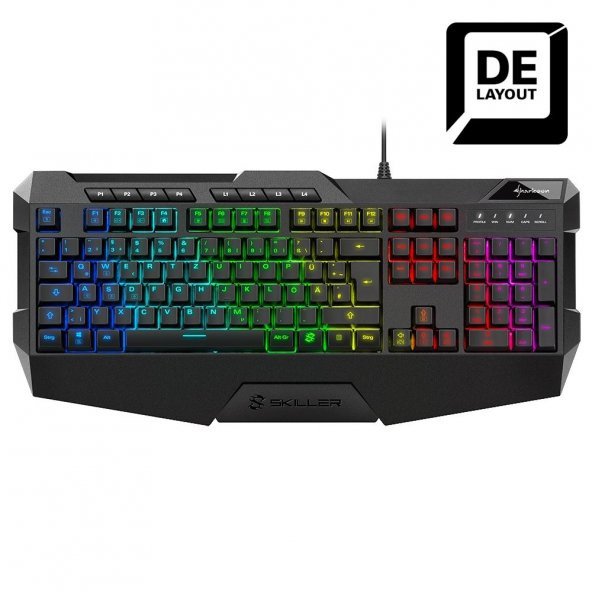 SHARKOON SGK5 SHARKOON KABLOLU OYUNCU KLAVYE RGB SKILLER-SGK5