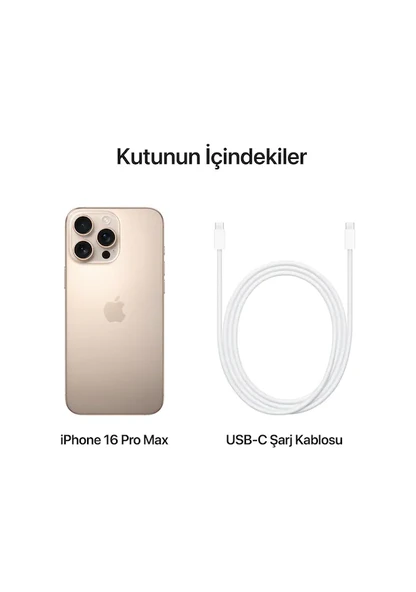 Apple iPhone 16 Pro Max 256 GB Çöl Titanyum (İthalatçı Garantili) - 9