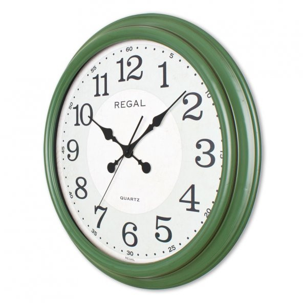 Regal Yeşil Eskitme Büyük Boy Duvar Saati 9108-H2 - 2