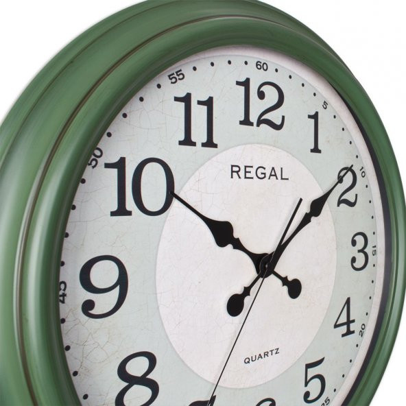Regal Yeşil Eskitme Büyük Boy Duvar Saati 9108-H2 - 3