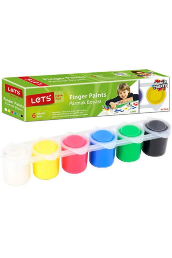 Lets Parmak Boyası 25 ML 6 Lı (16 Paket)