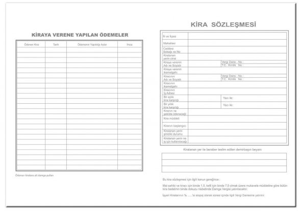 Kira Kontratı 100lü