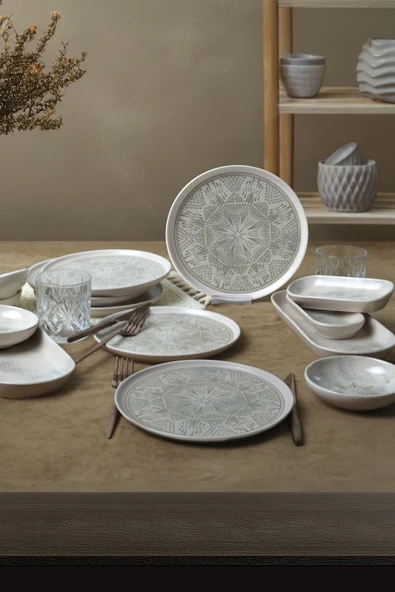 Keramika Groundlace Kahvaltı Takımı 14 Parça 6 Kişilik 21501 - 7