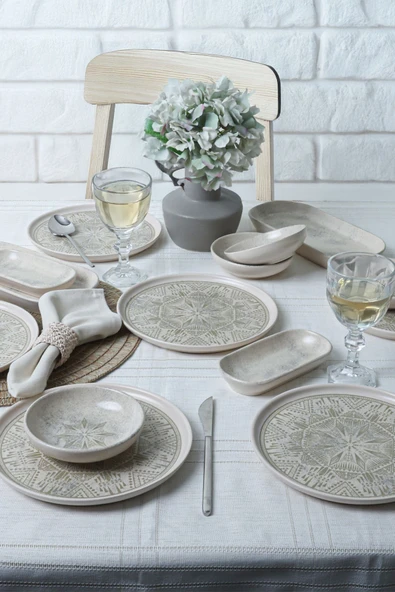 Keramika Groundlace Kahvaltı Takımı 14 Parça 6 Kişilik 21501 - 2