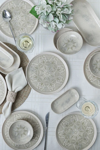 Keramika Groundlace Kahvaltı Takımı 14 Parça 6 Kişilik 21501