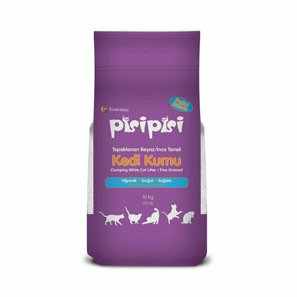 Pisipisi Pudralı İnce Taneli Topaklaşan Bentonit Kedi Kumu 10 kg - 2