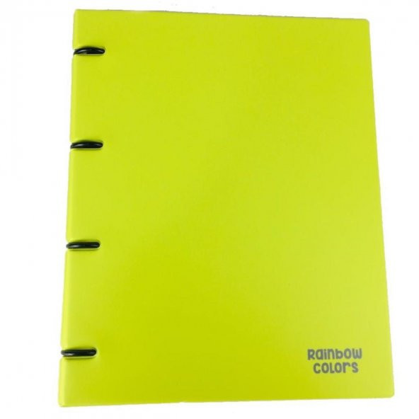 Önder Raınbow Colors 4 Halkalı Pvc Sarı 122-20 - Resim 3