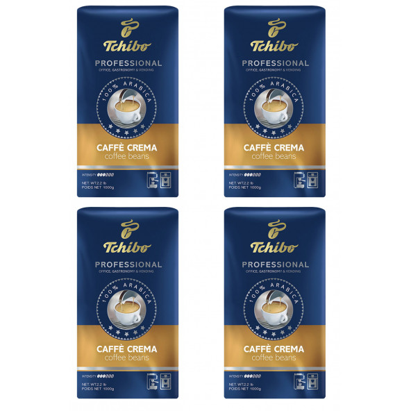Tchibo Professional Cafe Crema Çekirdek Kahve 4 x 1KG (FIRSAT ÜRÜNÜ )