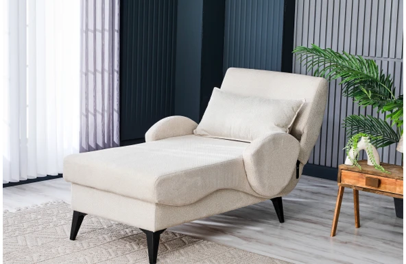 Meşe Home Pascal Desenli ve Düz Kumaş Plastik Yüksek Ayaklı Minderli Bazalı Modern Kademeli Tv Koltuğu ürün görseli