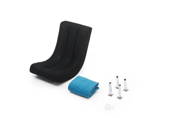 Meşe Home Smart Kılıflı Süngerli Metal Ayaklı Berjer Gri - 2