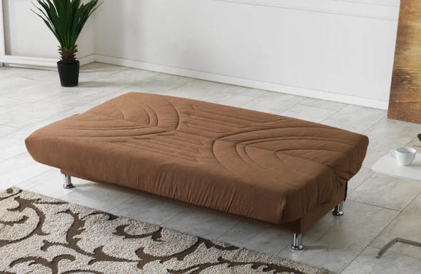 Meşe Home Smart Kılıflı Bazalı Yataklı Süngerli S Yaylı Kanepe Kahve - 3
