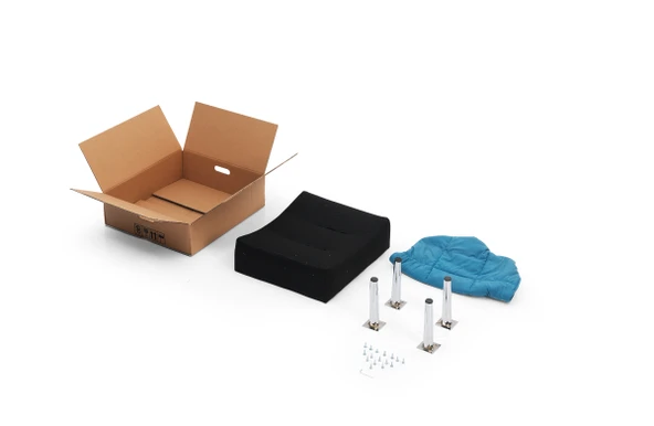 Meşe Home Smart Kılıflı Süngerli Metal Ayaklı Puf Kahve - 2