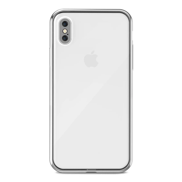 FitCase iPhone X / XS Kılıf Kamera Korumalı Silikon Şeffaf Arka Kapak