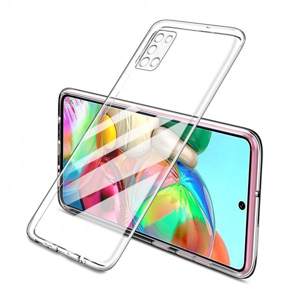 FitCase Samsung Galaxy A31 (A315) Kılıf Kamera Korumalı Silikon Şeffaf Arka Kapak