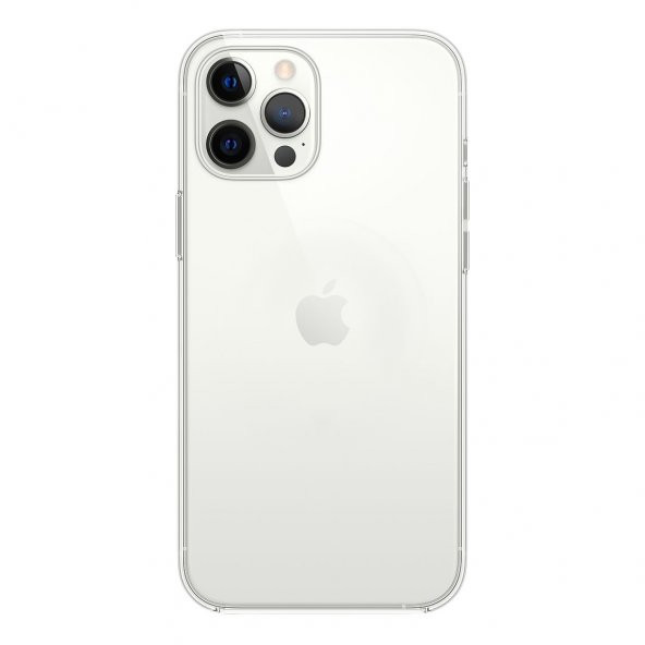 FitCase iPhone 12 / 12 Pro Kılıf Kamera Korumalı Silikon Şeffaf Arka Kapak