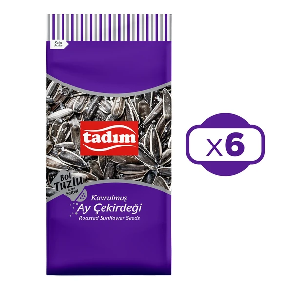 Tadım Ayçekirdeği 180 Gr Bol Tuzlu Kavrulmuş Siyah X 6 Adet - Resim 2