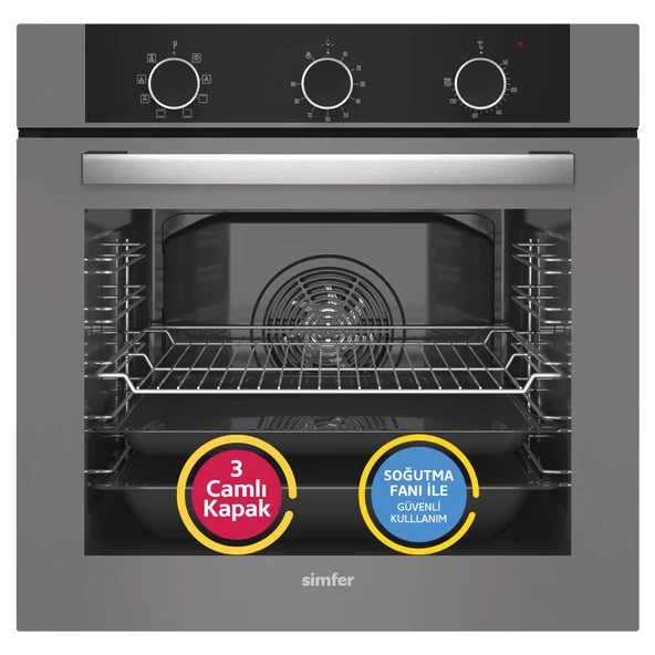 Simfer 8222 Ank. QS Büyük Pop-up 9 Fonk Gri Cam Power Turbo ürün görseli