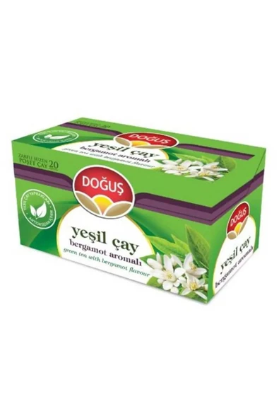 Doğuş Yeşil Çay Bergamot Aromalı Bitki Çayı 20x4 Kutu