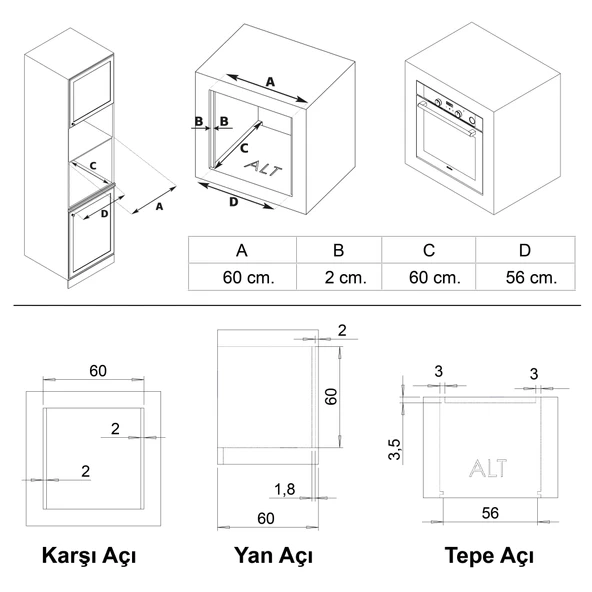 Simfer 8220 Ank. QS Büyük Pop-up 9 Fonk Siyah Cam Power Turb - Resim 7