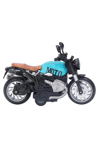 1:12 Çek Bırak Metal Motosiklet Gerçekçi Tasarım, Sesli ve Işıklı Macera! - 2