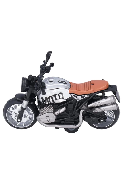 1:12 Çek Bırak Metal Motosiklet Gerçekçi Tasarım, Sesli ve Işıklı Macera! - 3