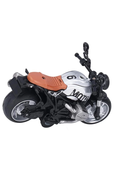 1:12 Çek Bırak Metal Motosiklet Gerçekçi Tasarım, Sesli ve Işıklı Macera! - 5