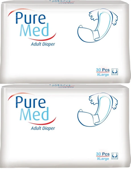 Puremed Hasta Bezi Bel Bantlı Tekstil Yüzey XL Extra Large 60 Adet (2PK*30)