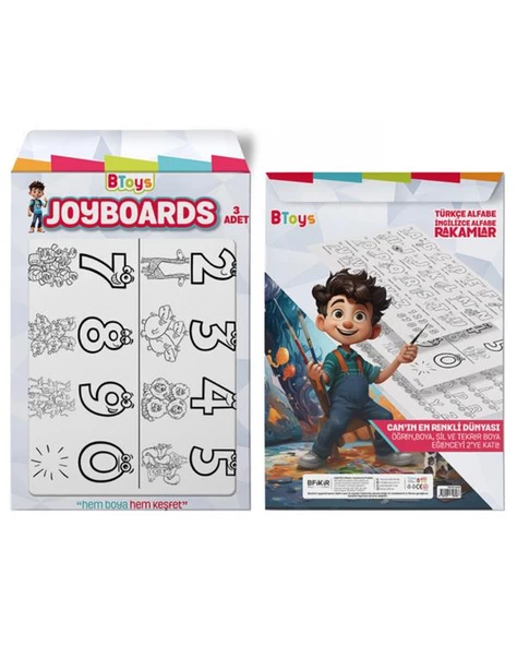 BToys Joyboards Türkçe Alfabe İngilizce Alfabe ve Rakamlar 326286 - 2