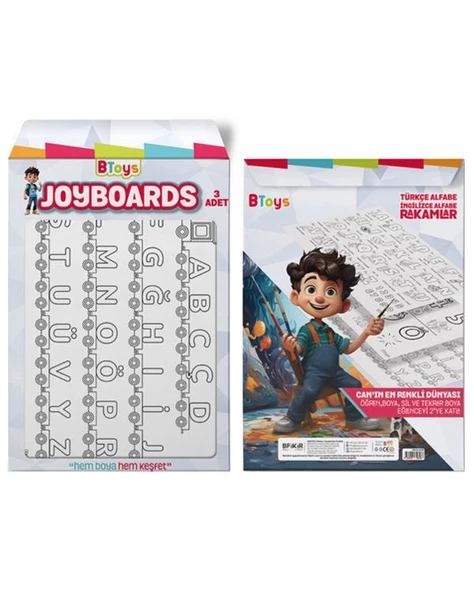 BToys Joyboards Türkçe Alfabe İngilizce Alfabe ve Rakamlar 326286 - 3