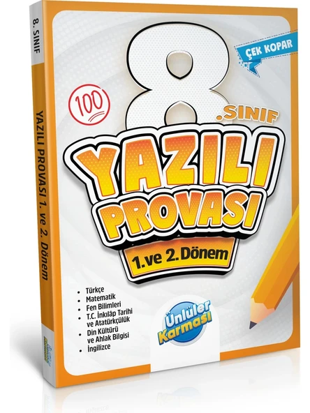 Ünlüler Karması 8. Sınıf Tüm Dersler 1. ve 2. Dönem Yazılı Provası