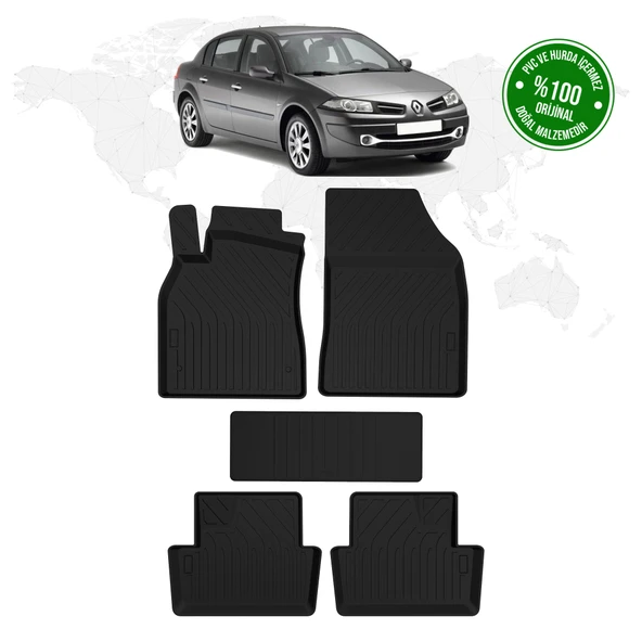 Renault Megane 2 Sedan 4D Havuzlu Paspas 2002 - 2008 Model ürün görseli 1