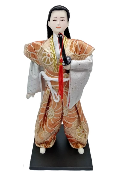 Geleneksel Japon Yakuza Ninja Bebek Kabuki Biblo 30 cm No.3 - 8