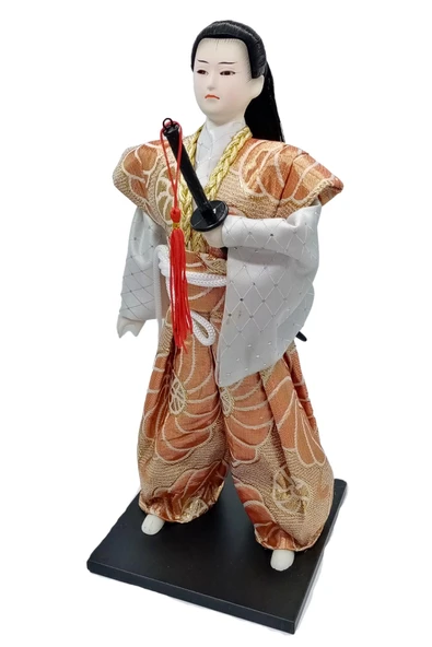 Geleneksel Japon Yakuza Ninja Bebek Kabuki Biblo 30 cm No.3 - 6