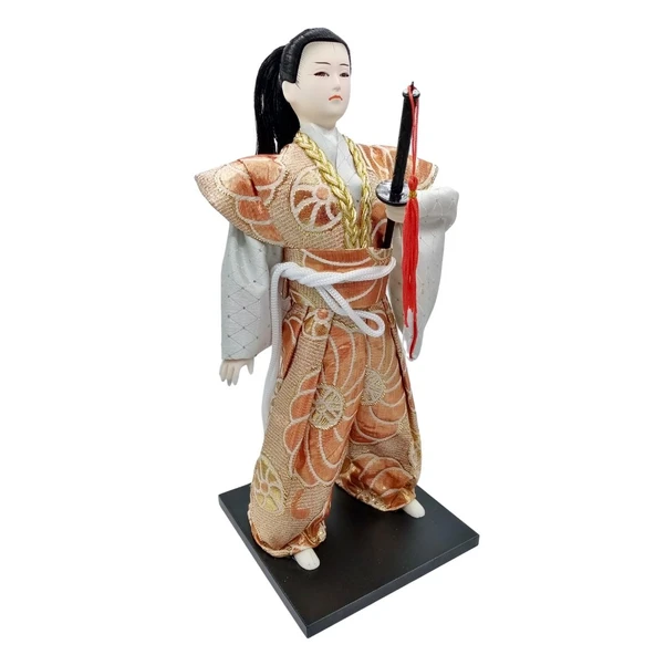 Geleneksel Japon Yakuza Ninja Bebek Kabuki Biblo 30 cm No.3 - 2