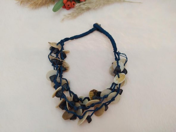 Hdmarketim Doğal Sedef Taşlı Tasarım Kolye ürün görseli