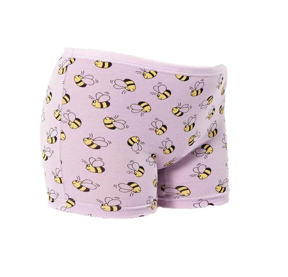 12 Adet Kota Kız Çocuk Baskılı Desenli Boxer Karışık Renk 3400 - 3