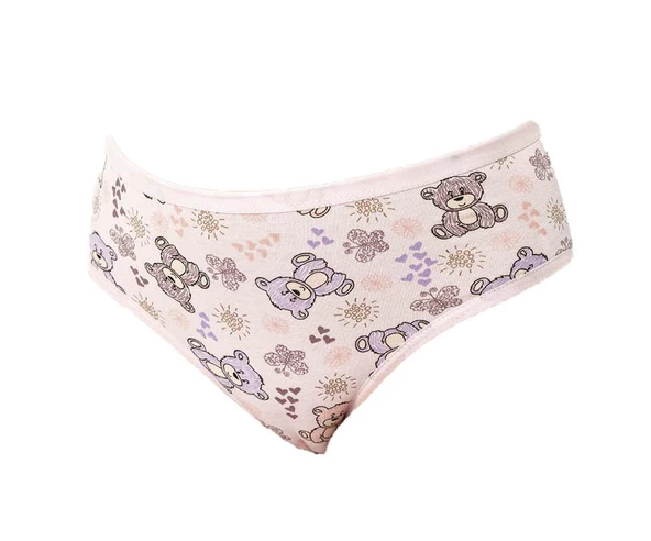 12 Adet Kota Kız Çocuk Desenli Külot Karışık Renk 3402 - Resim 2