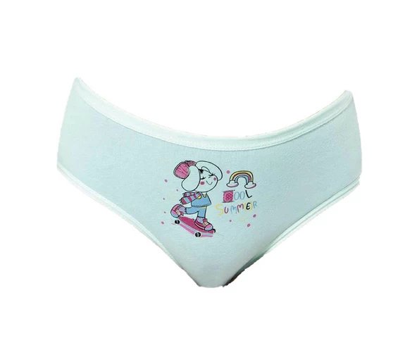 12 Adet Kota Kız Çocuk Baskılı Külot Karışık Renk 3410 - Resim 3