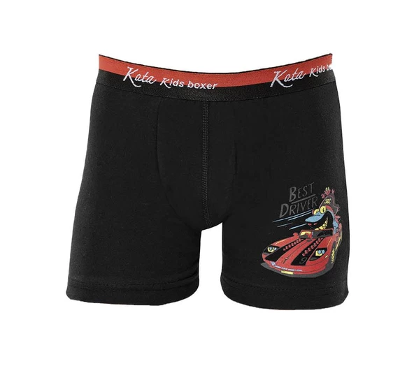 12 Adet Kota Erkek Çocuk Baskılı Likralı Boxer Karışık Renk 1005 - 2