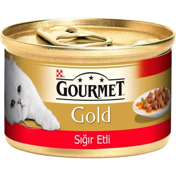 Gourmet Gold Parça Etli Soslu Sığır Etli Konserve 85 gr x 24 Adet