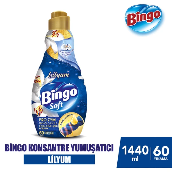 Bingo Soft Konsantre Çamaşır Yumuşatıcısı Lilyum 1440 ml X 6 Adet - 2
