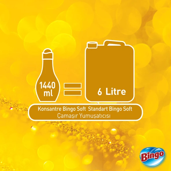 Bingo Soft Konsantre Çamaşır Yumuşatıcısı Nergis 1440 ml X 4 Adet - 9