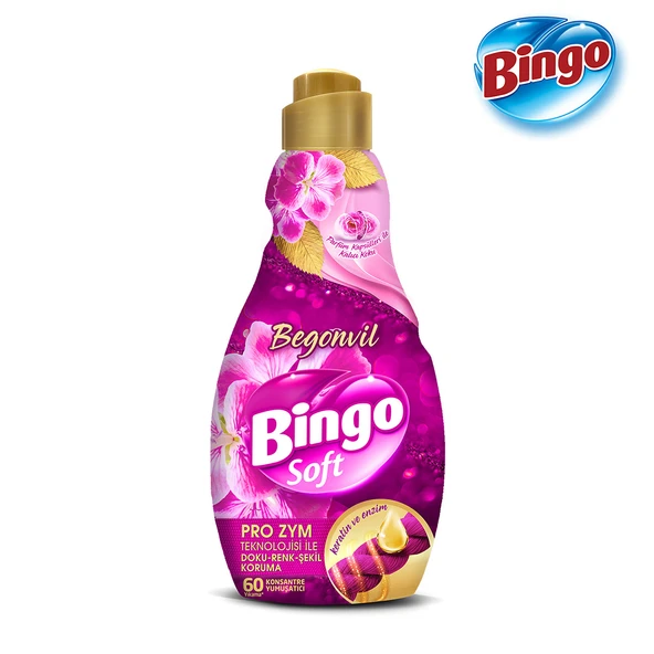Bingo Soft Konsantre Çamaşır Yumuşatıcısı Begonvil 1440 ml X 6 Adet - 3