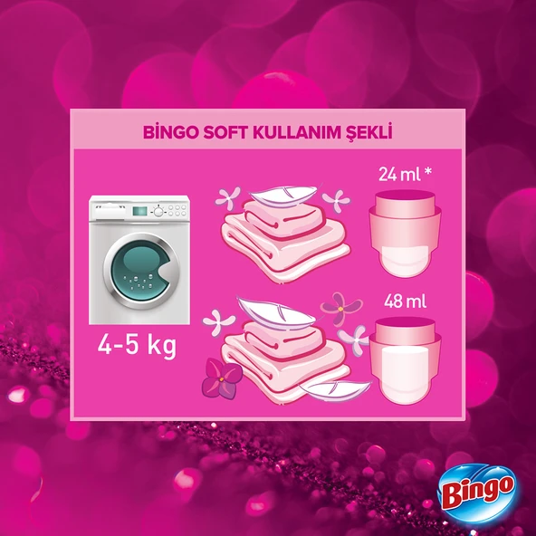 Bingo Soft Konsantre Çamaşır Yumuşatıcısı Begonvil 1440 ml X 6 Adet - 8